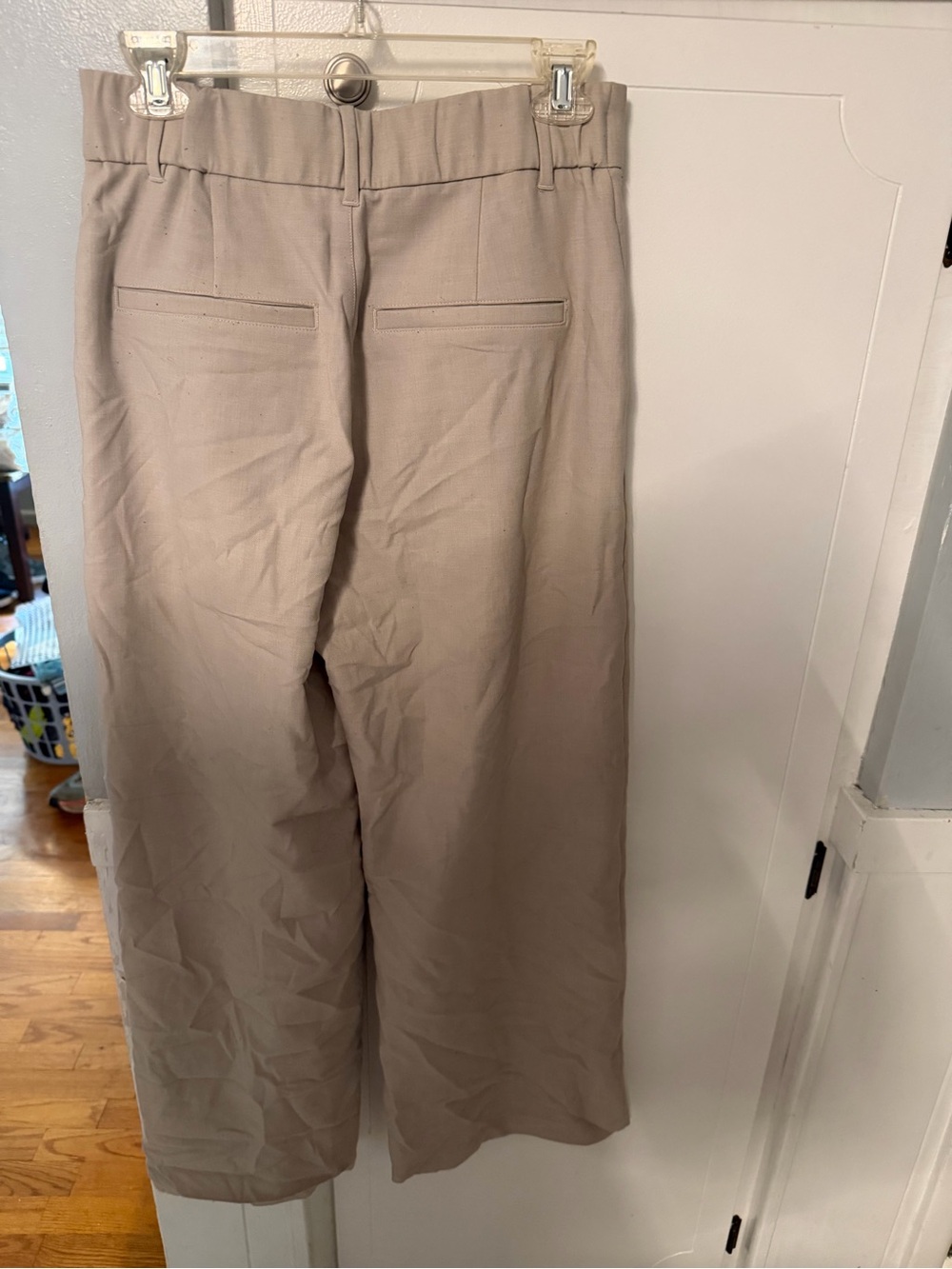 Abercrombie & Fitch  Sloan Neutral Beige High-Waist Trousers - Picture 3 of 4